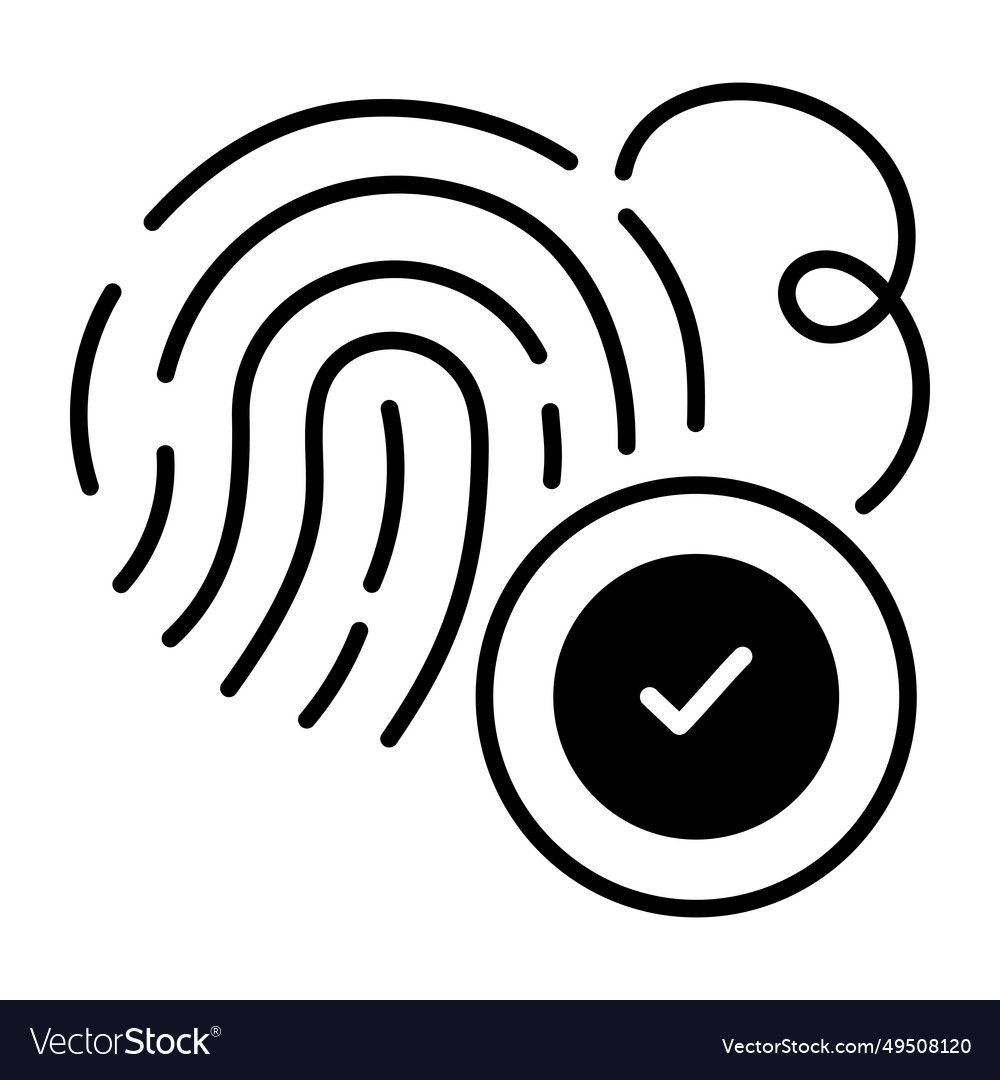 Fingerprint verification Royalty Free Vector Image