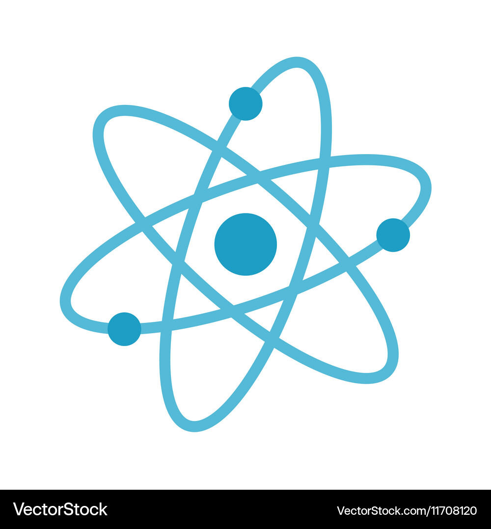 Isolated Molecule Icon - Atomic Structure Vector Image