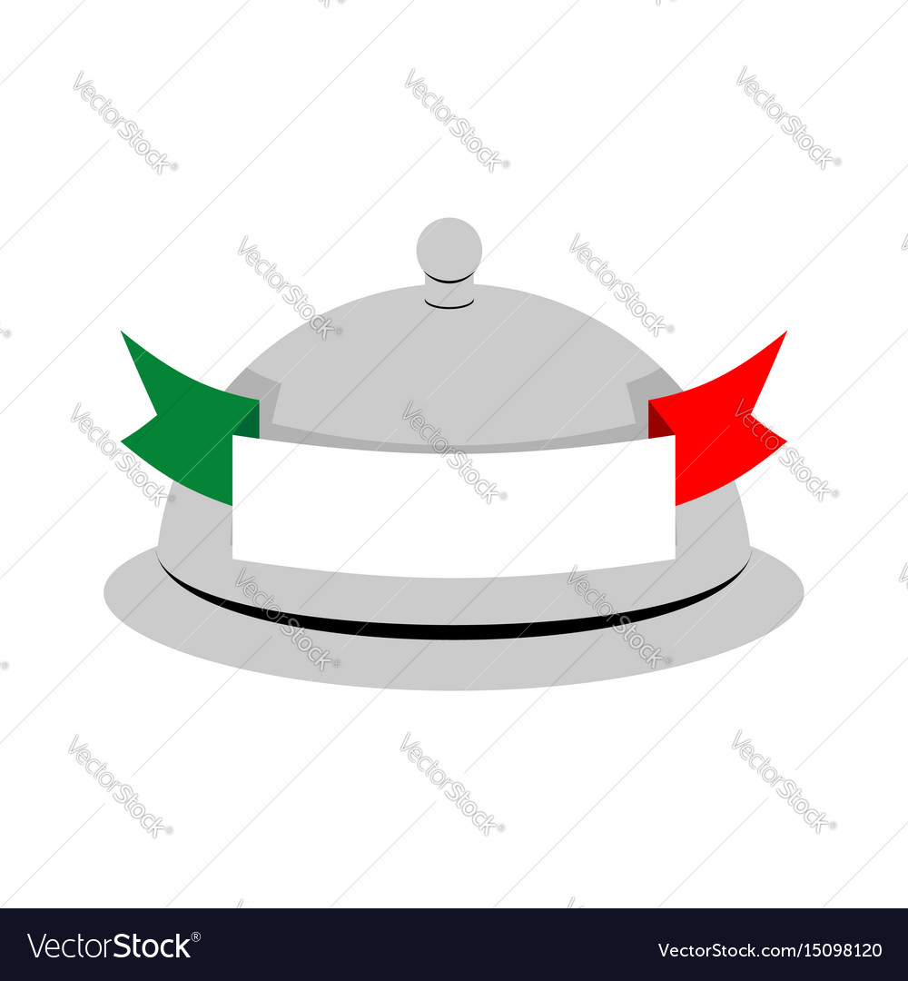 Italy dish tray sign isolated food italian