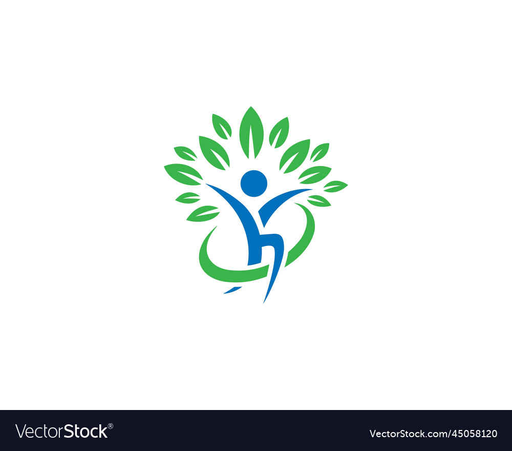 Lifestyle Healthy Sport Activity Logo Design Vector Image