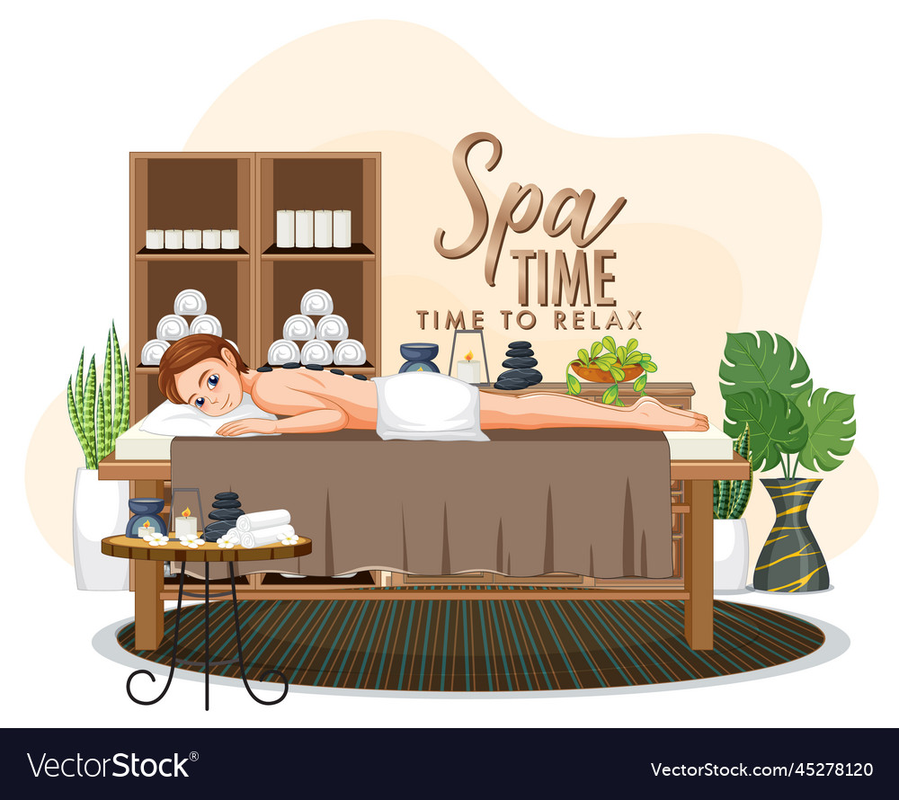 Luxury spa poster template design Royalty Free Vector Image