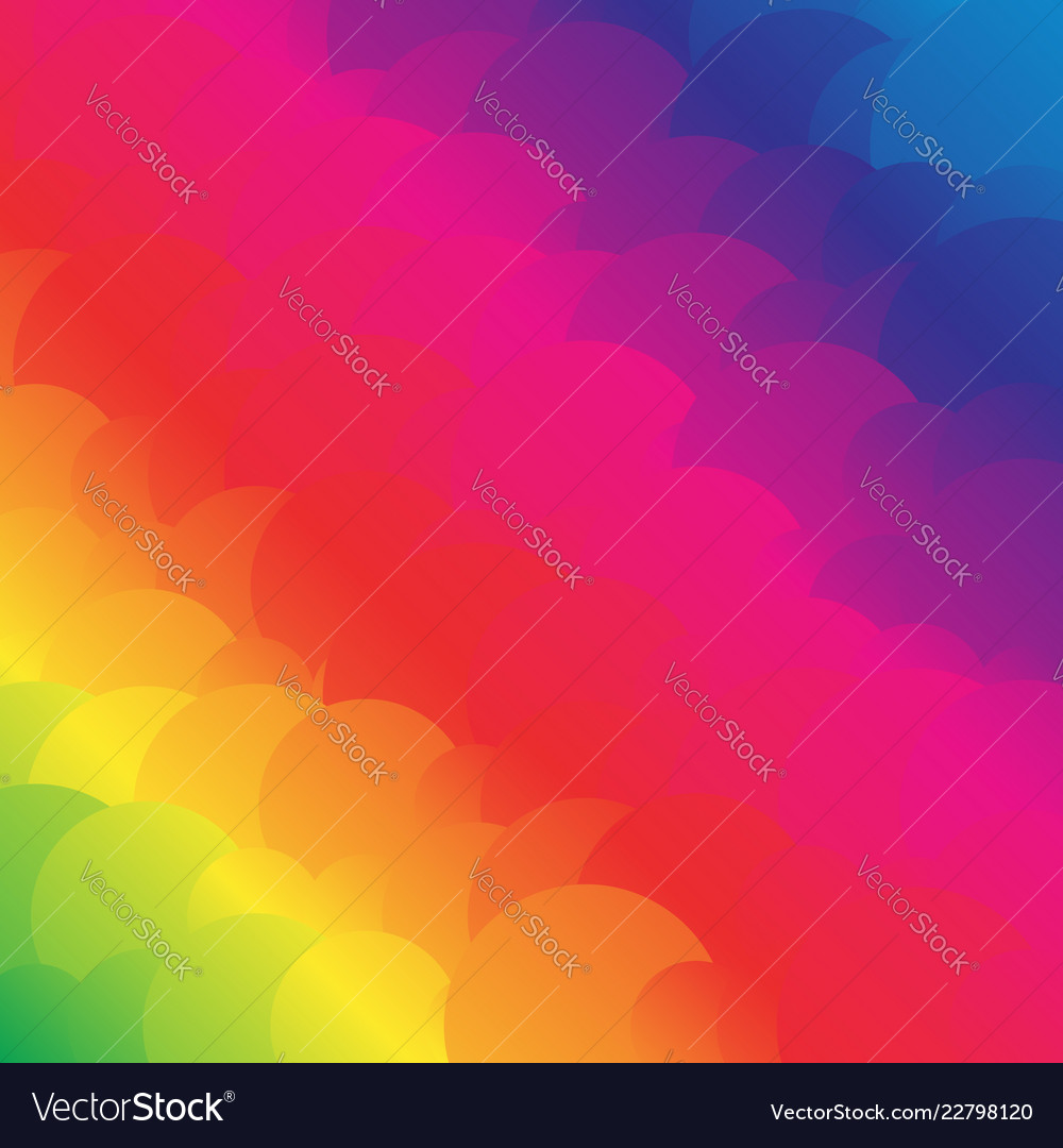 Random shapes with spectrum gradient fills graphic