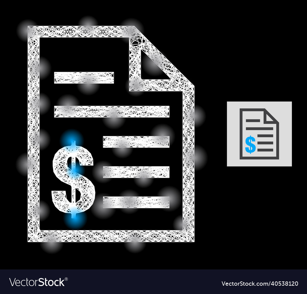 Shiny irregular mesh price list icon with glare vector image Shiny irregular mesh price list icon with glare
