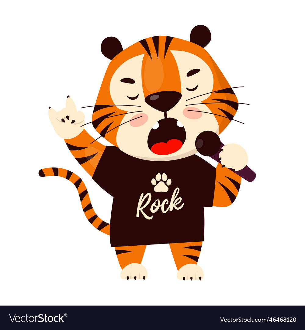 Singing Tiger Cartoon