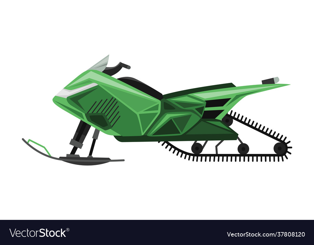 Winter ride on snowmobile motor sled vehicle for Vector Image