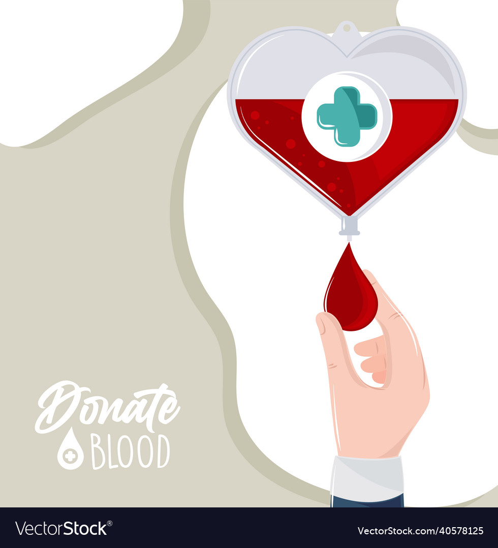 Blood donation medicine Royalty Free Vector Image