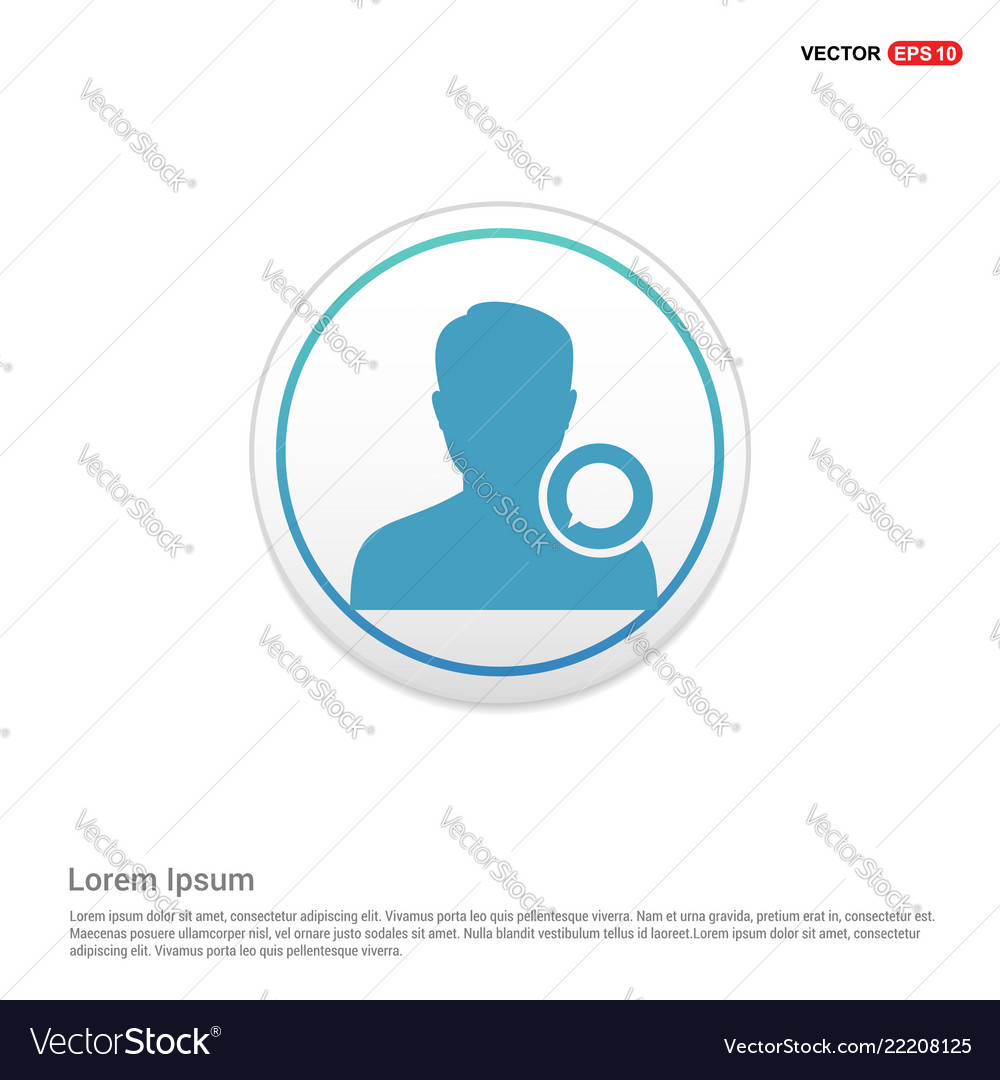 Chat user icon - white circle button