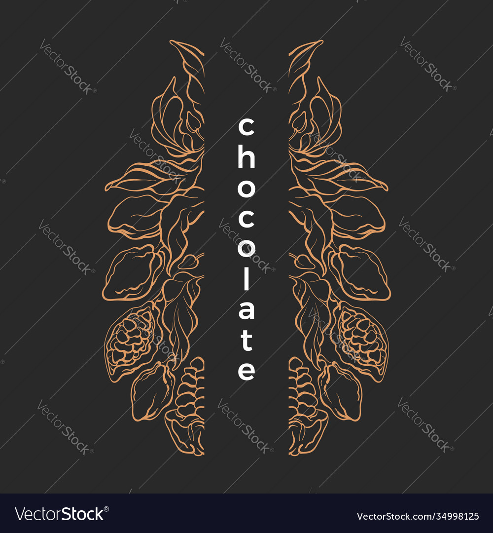 Chocolate Branch & Bean Pattern