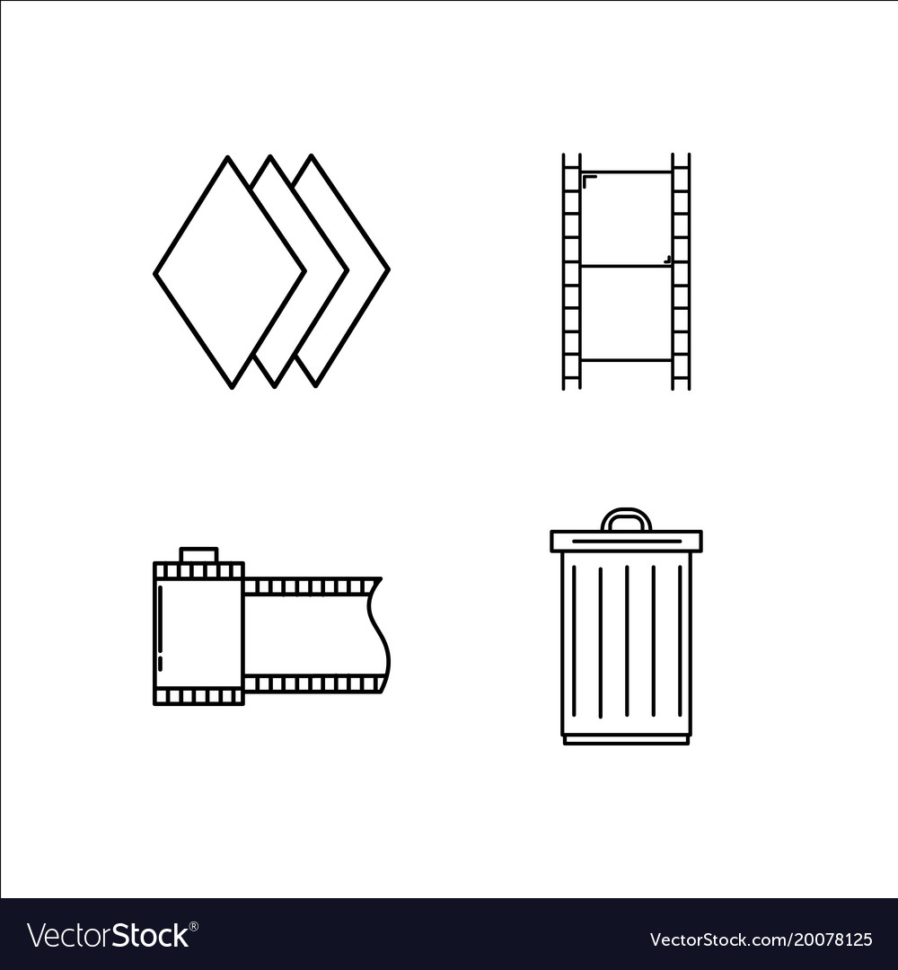 Design and studio simple linear icon setsimple