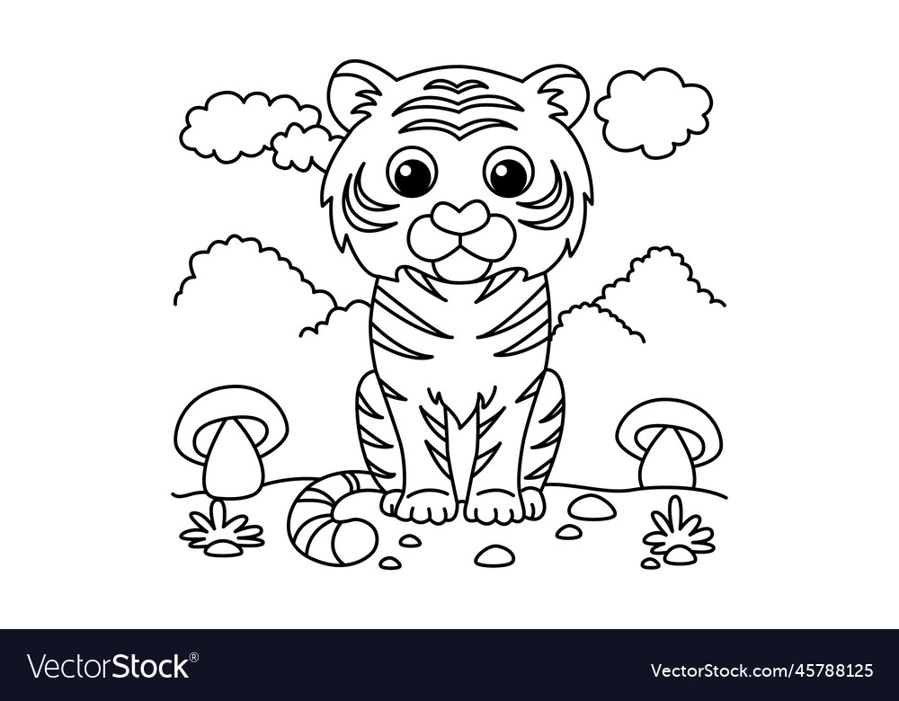 Lustiger Tiger Cartoon