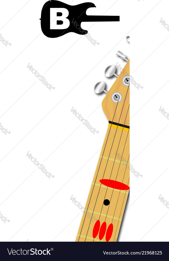 Guitar chord b major Royalty Free Vector Image