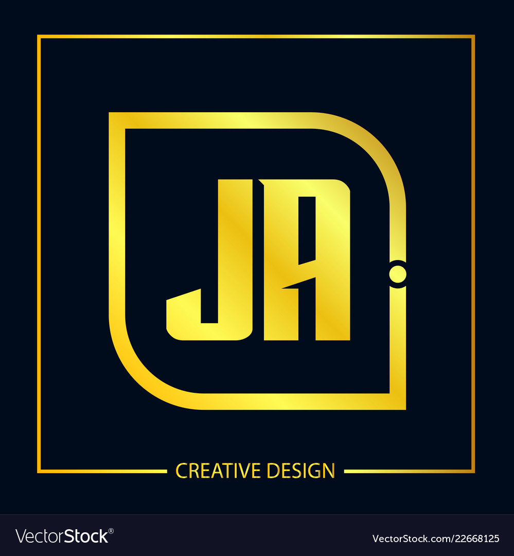 Initial letter ja logo template design vector image Initial letter ja logo template design