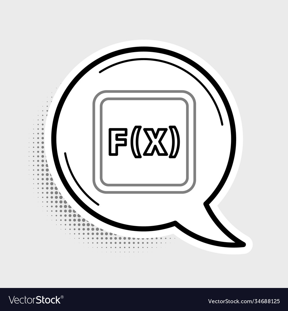 Line function mathematical symbol icon isolated vector image Line function mathematical symbol icon isolated