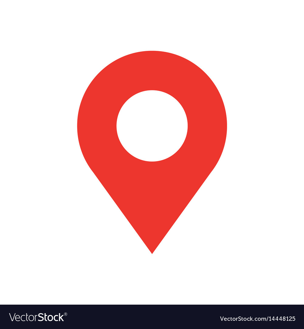 Map Pin Flat Design Style Modern Icon Simple Red Vector 14448125 