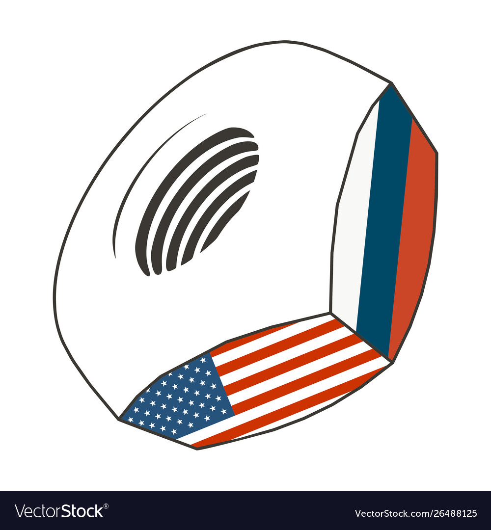 Nut with flags Vector Image Nut with flags