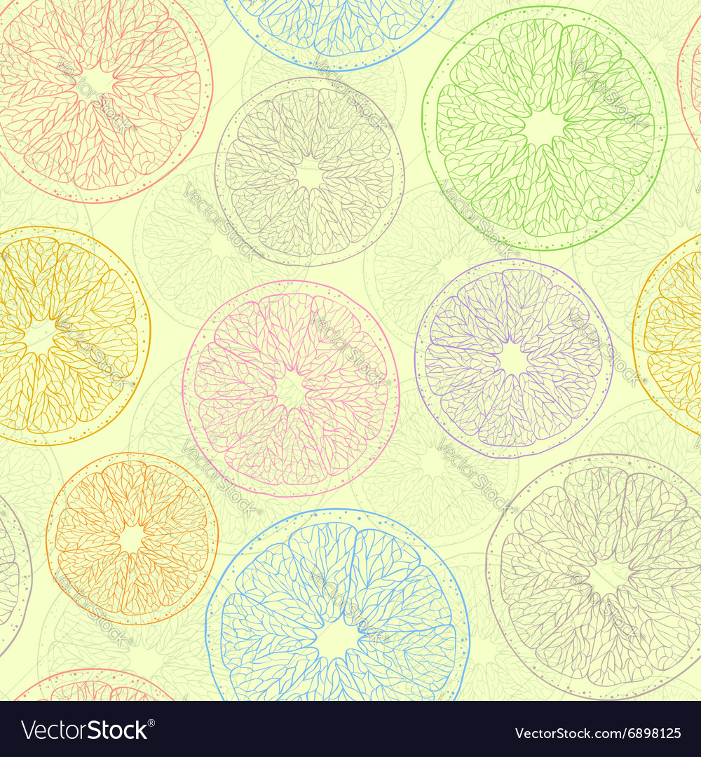 Seamless pattern with abstract oranges
