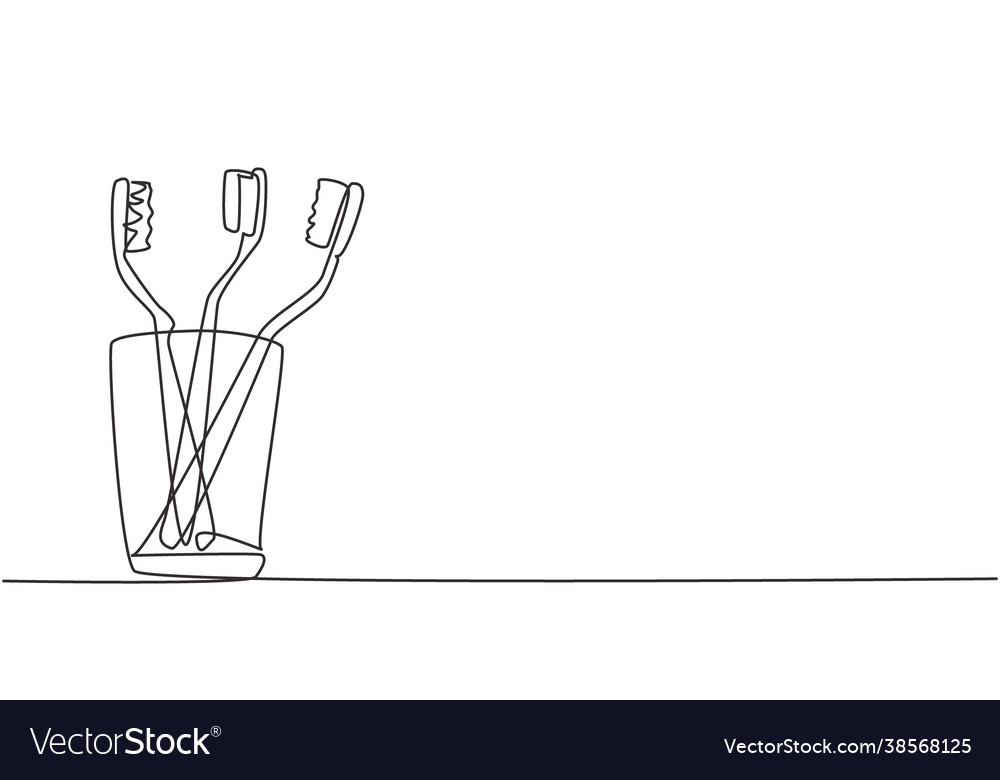 Single continuous line drawing several Vector Image Single continuous line drawing several