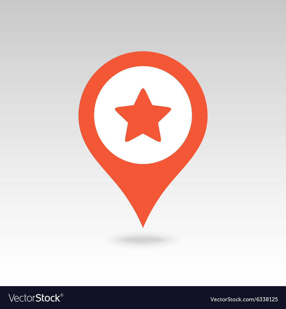 Star favorite pin map icon pointer markers