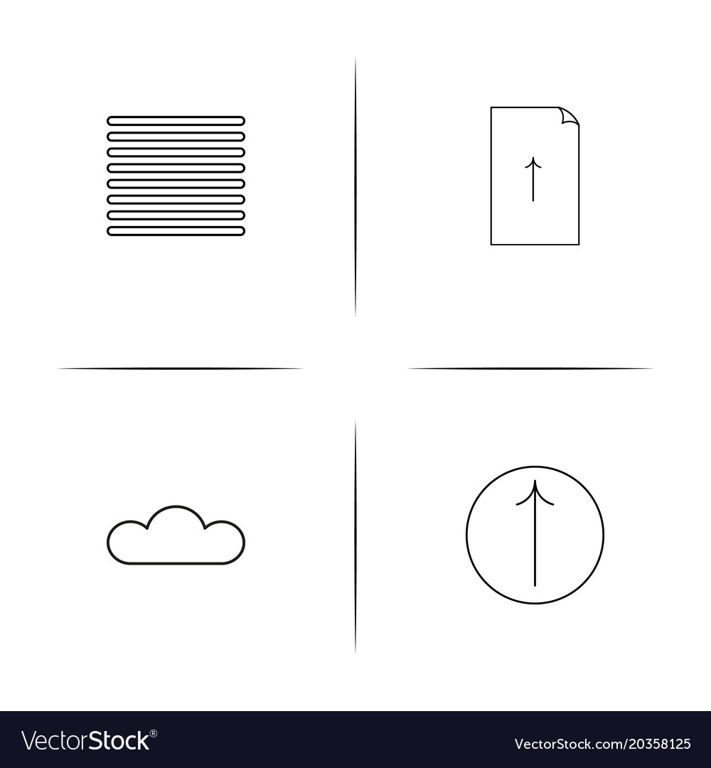 Web und Text einfache lineare Icon setsimple Umriss