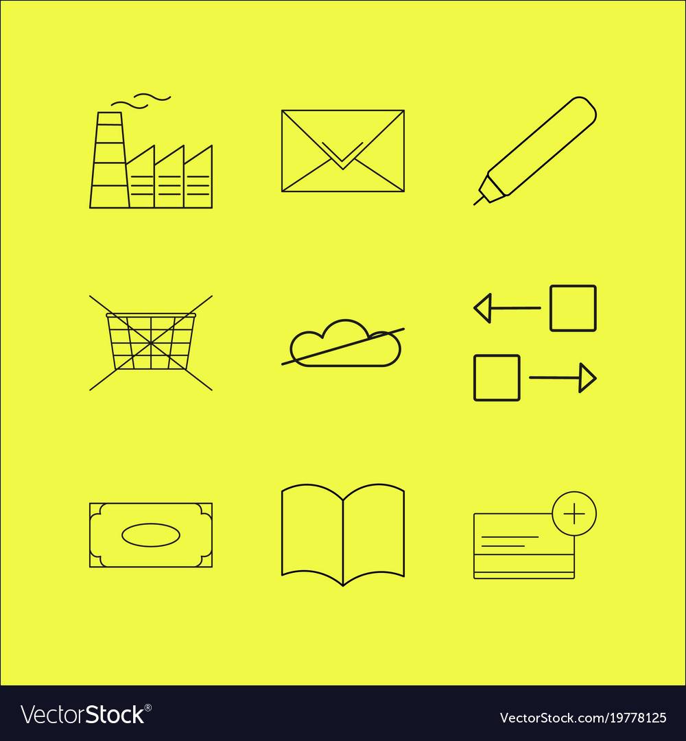 Web linear icon set simple outline icons