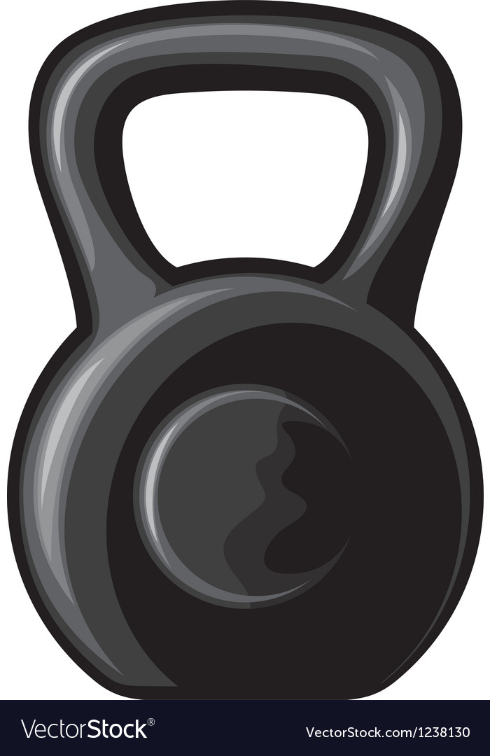 Black kettlebell Royalty Free Vector Image - VectorStock