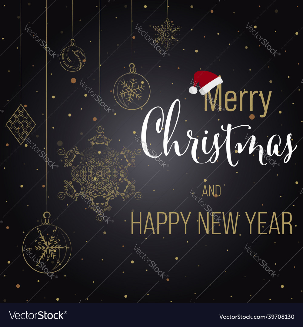 Christmas and new year background greeting card Vector Image