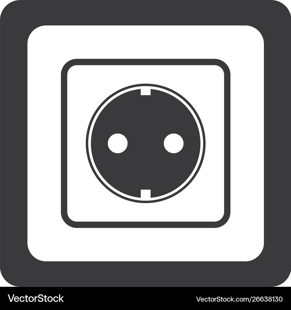 Electric socket plug Royalty Free Vector Image