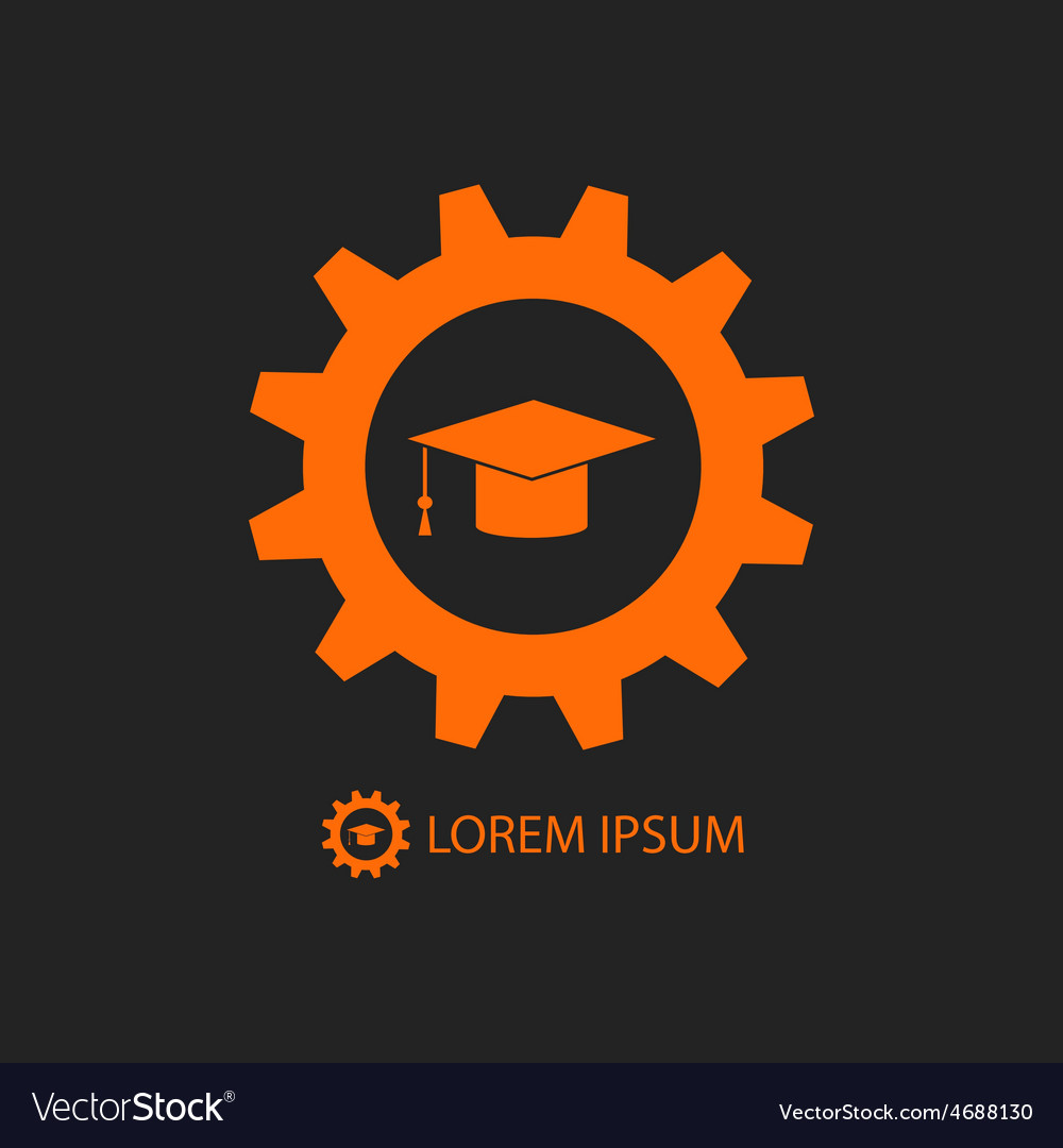 Gear Wheel Graduation Logo