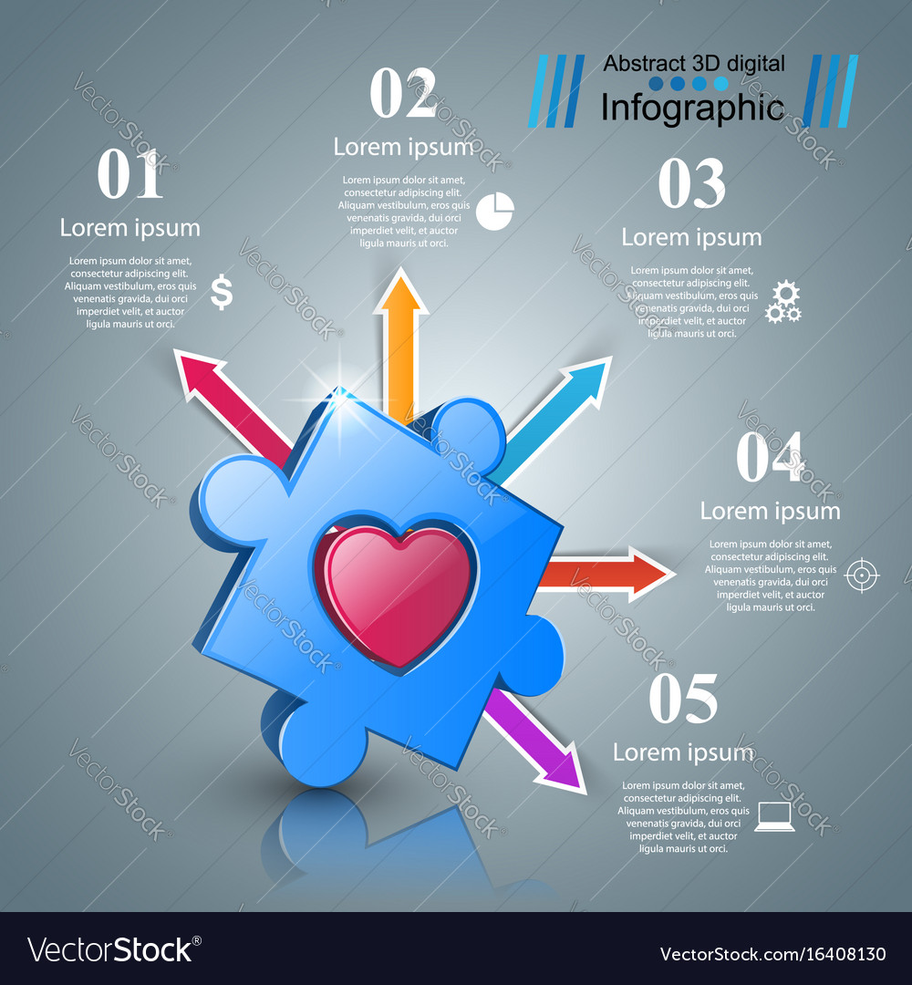 Health icon 3d medical infographic Royalty Free Vector Image