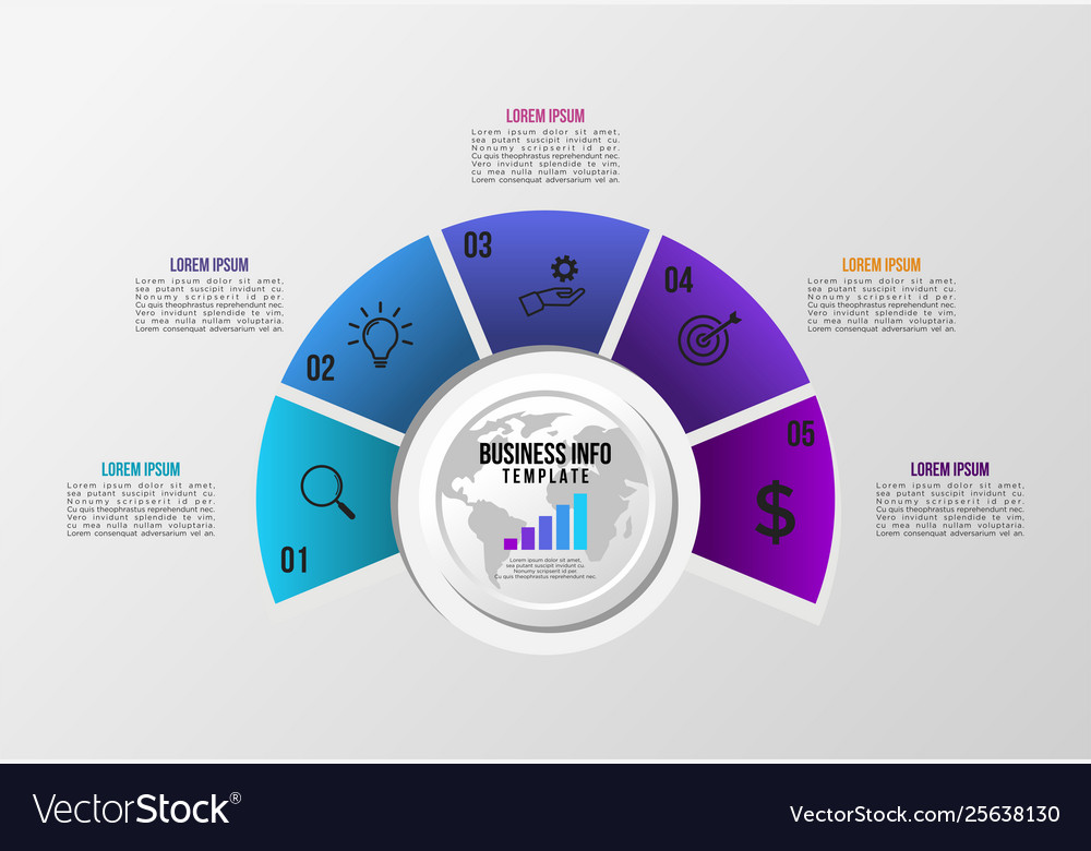 Infographic design template with options steps