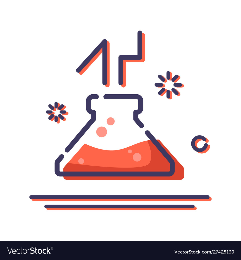 Laboratory flasks icon set