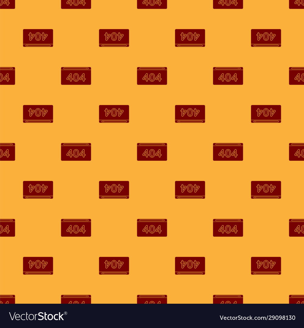 Red page with a 404 error icon isolated seamless vector image Red page with a 404 error icon isolated seamless
