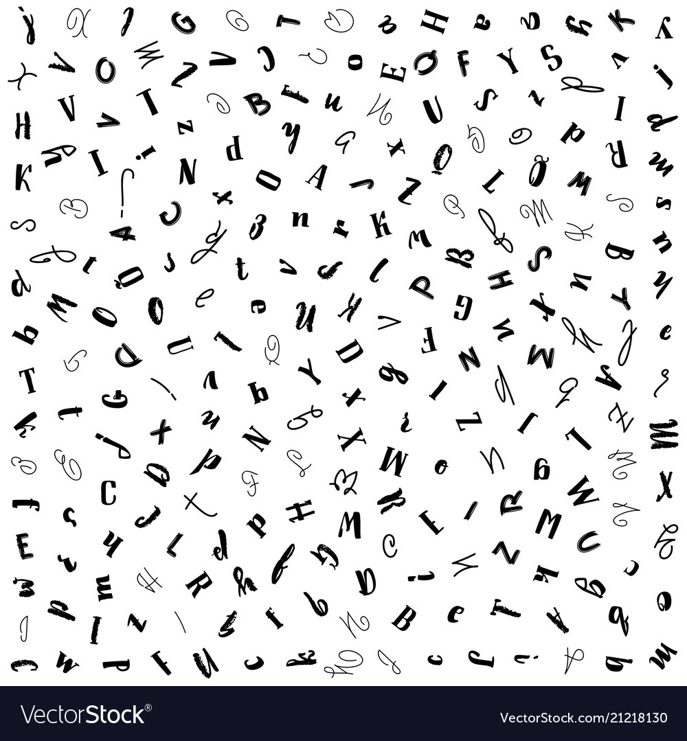 Seamless pattern with letters