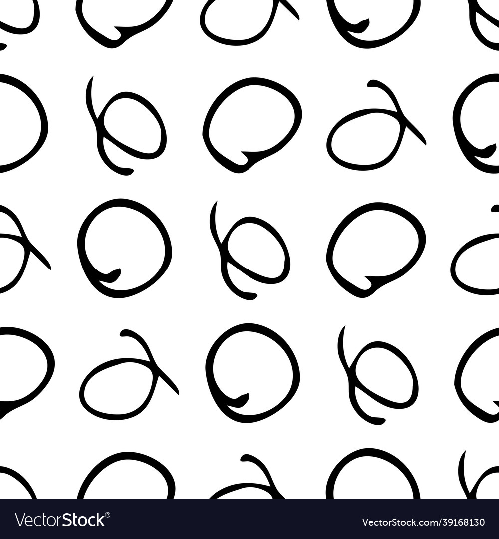 Seamless pattern with sketch circles shape Vector Image Seamless pattern with sketch circles shape