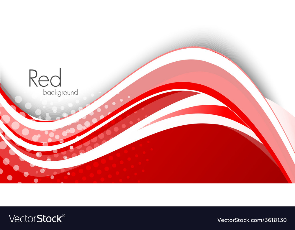 Wavy Red Abstract Background
