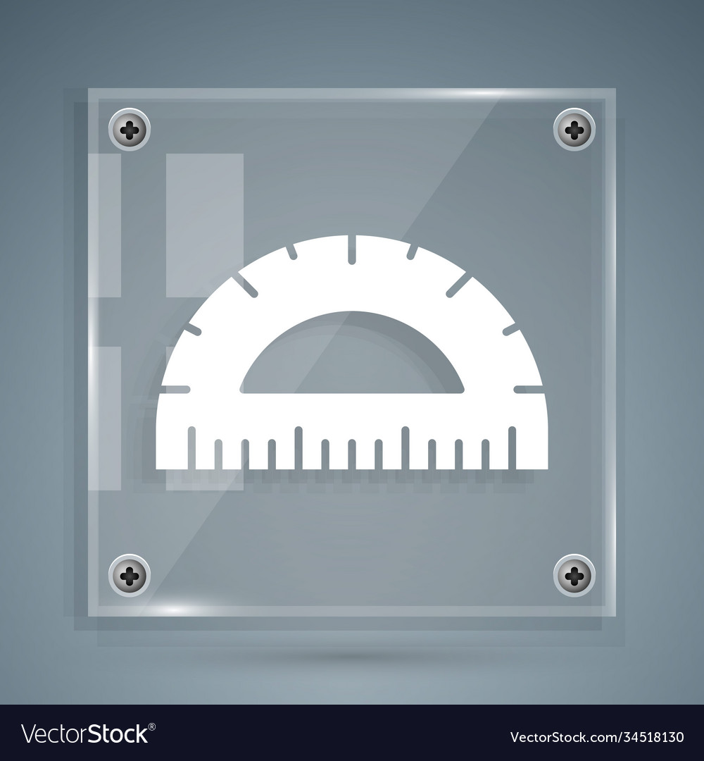 White protractor grid for measuring degrees icon Vector Image White protractor grid for measuring degrees icon