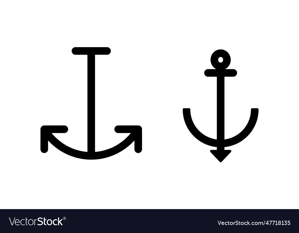 Anchor icon sign marine symbol