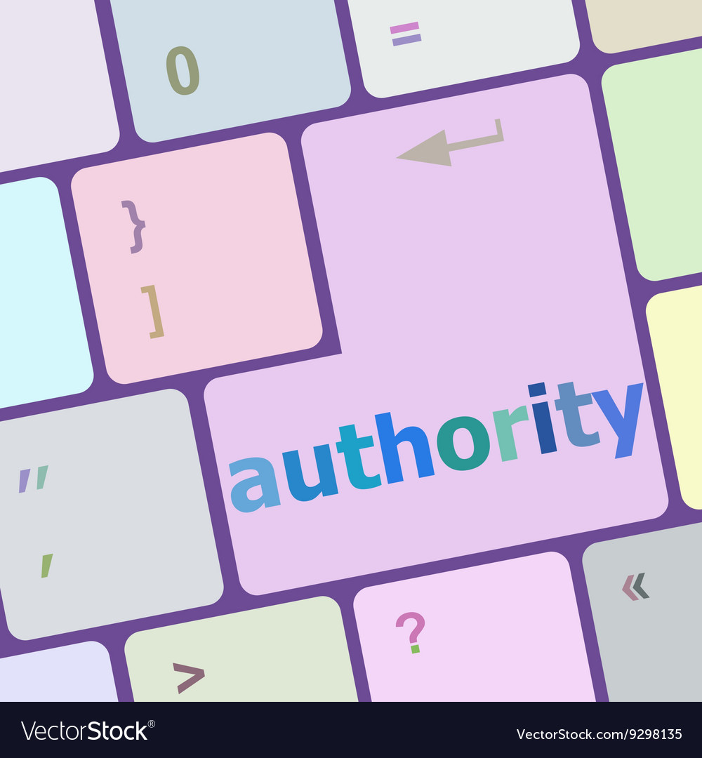 Authority button on computer keyboard key