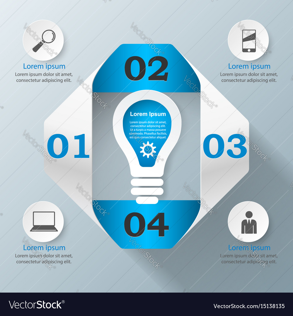 Business infographics origami style Royalty Free Vector