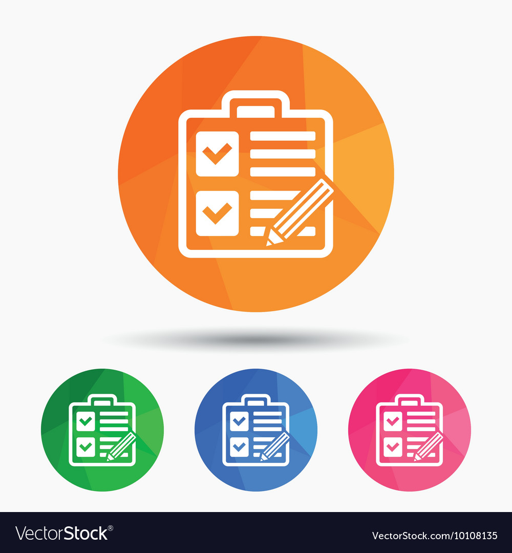 Checklist sign icon control list symbol