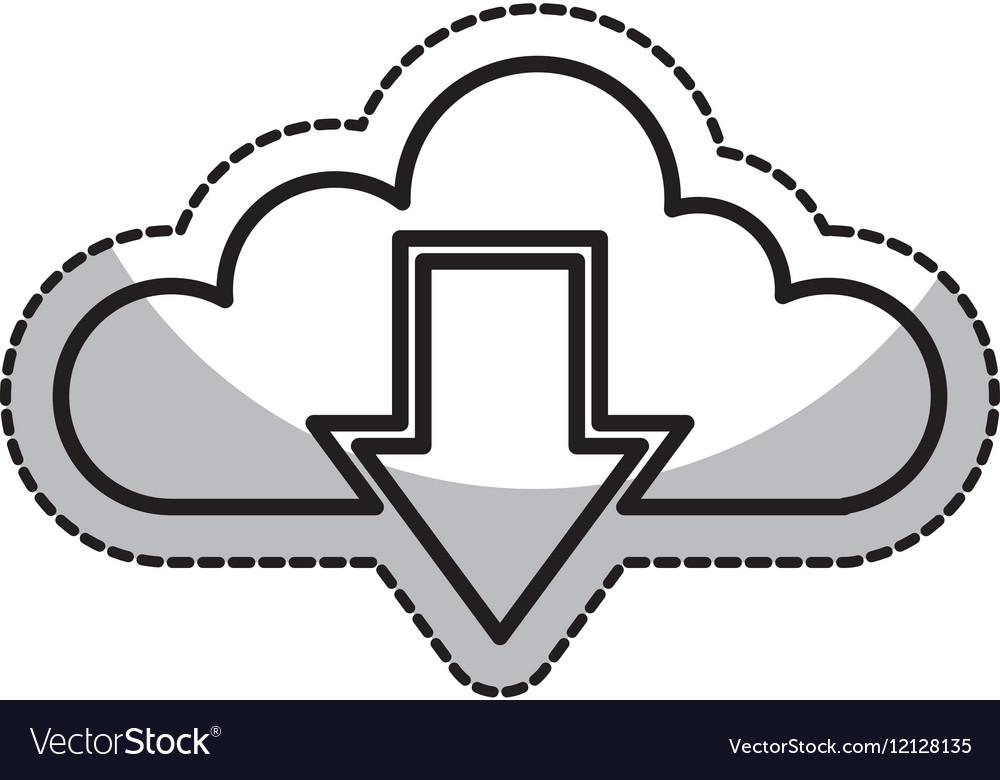 Cloud computing isolated icon