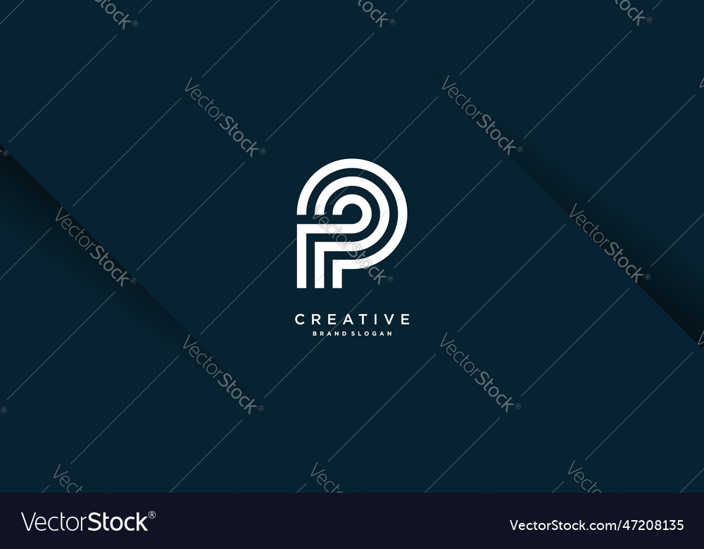 Creative letter logo with initial p premium part 6