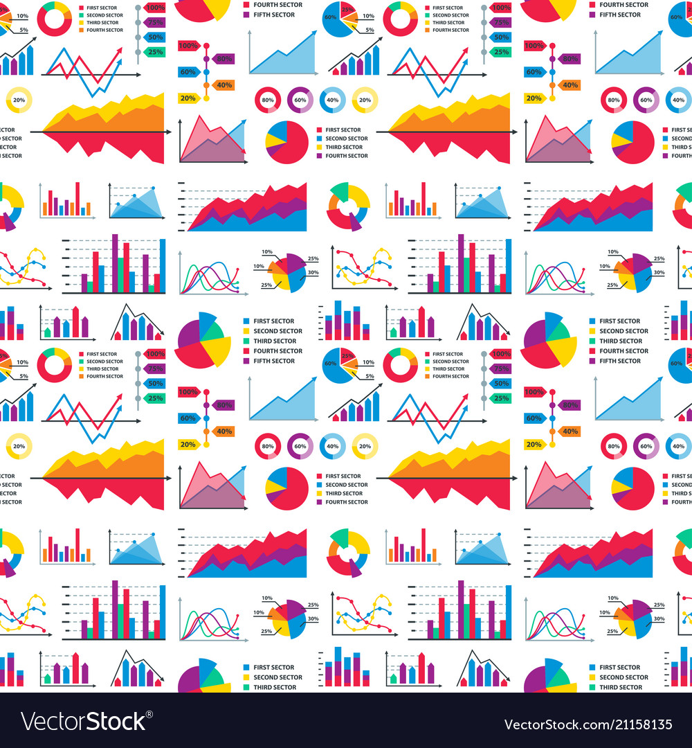 Diagram chart graph elements business vector image Diagram chart graph elements business