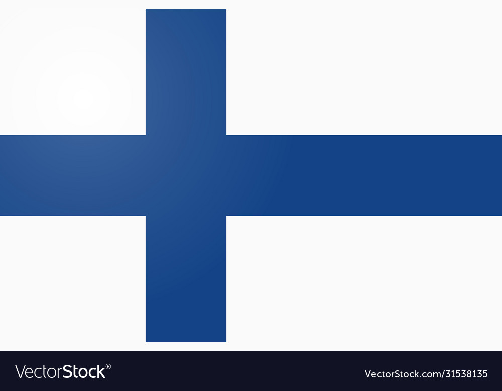 Finland flag official colors and proportion Vector Image