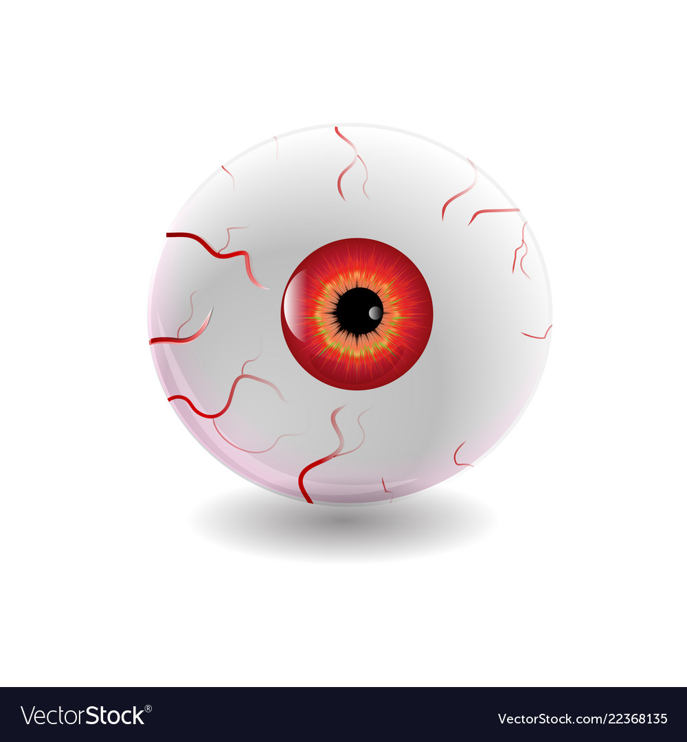 Halloween human eye eyeball with veins icon