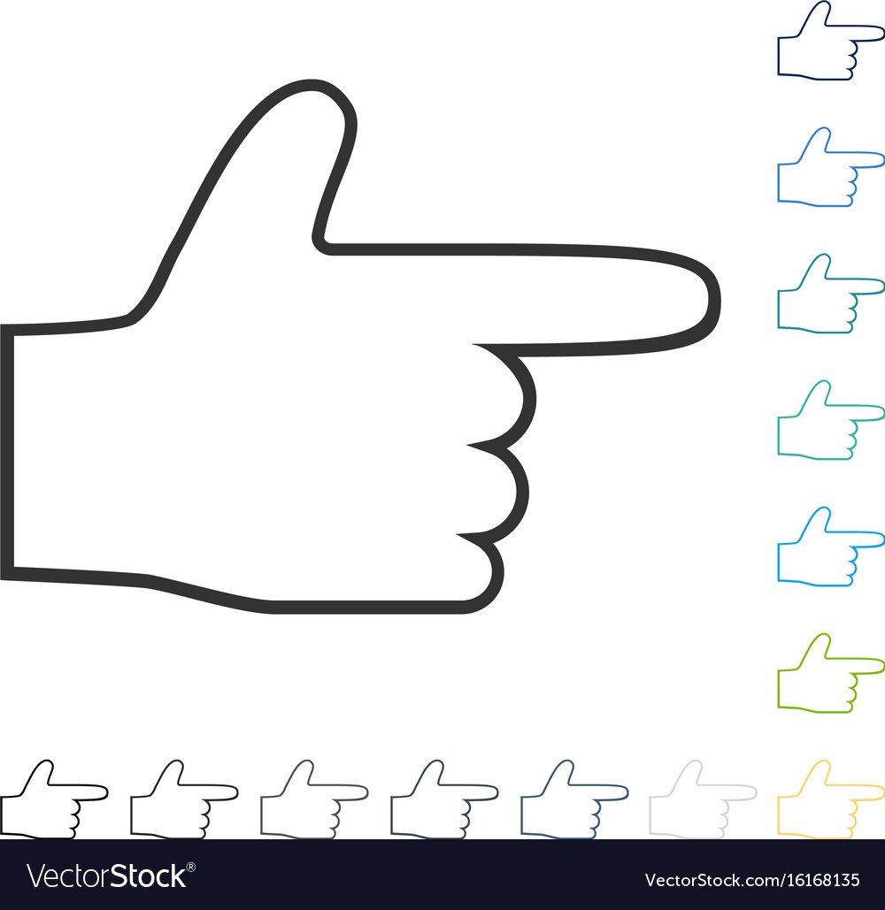 Hand pointer right icon