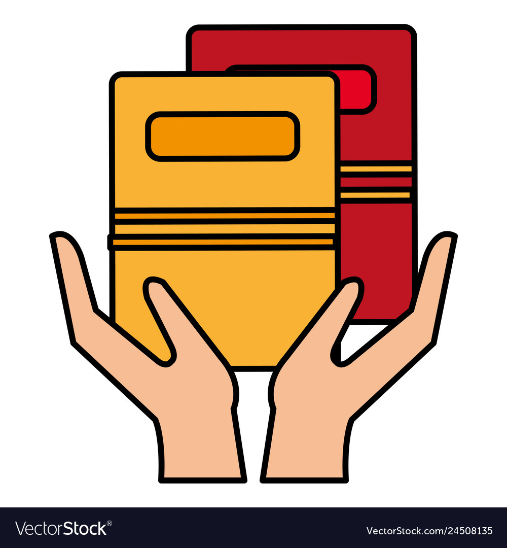 Hands with paper document vector image Hands with paper document