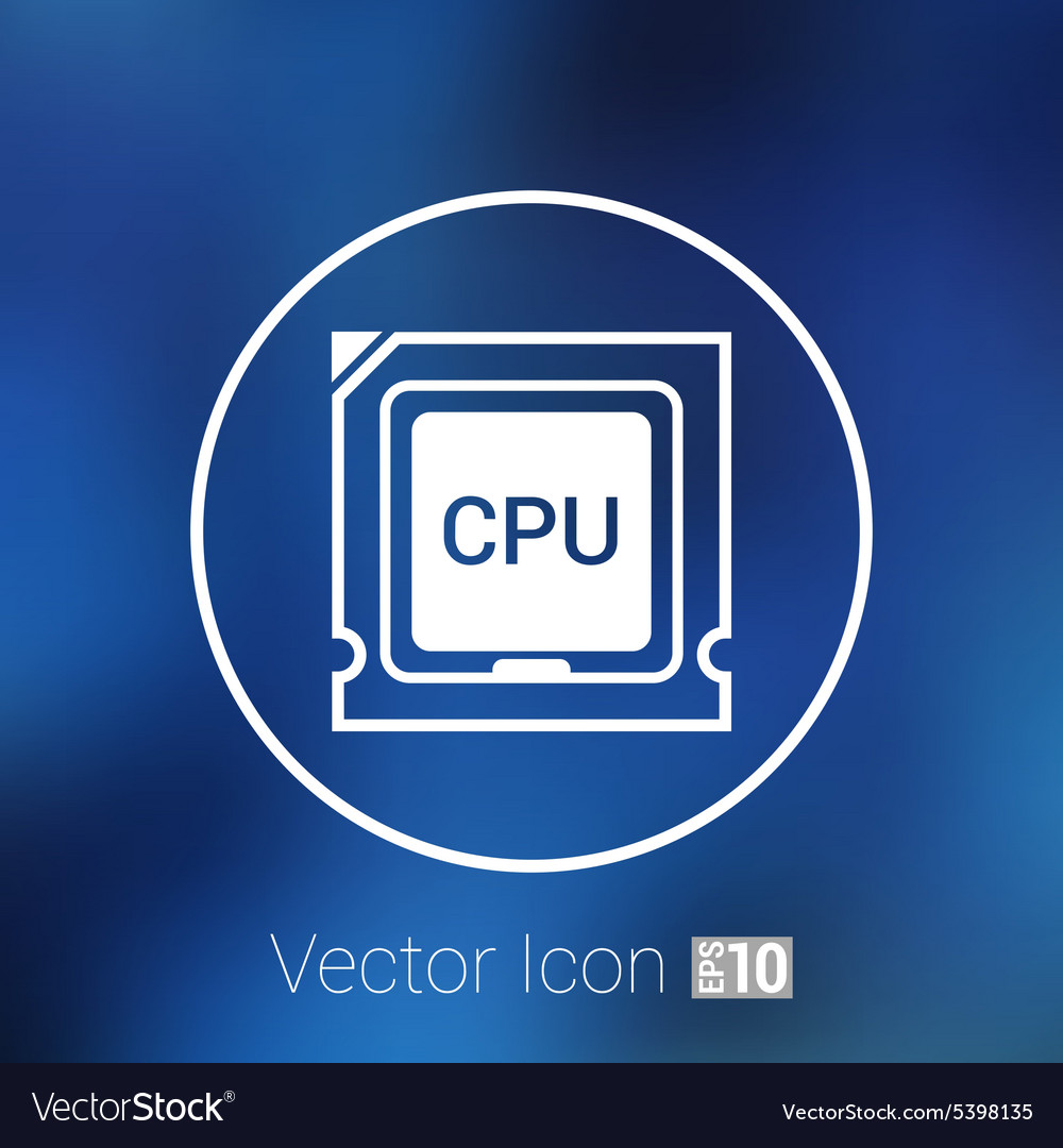 Icon of cpu microprocessor sign symbol process