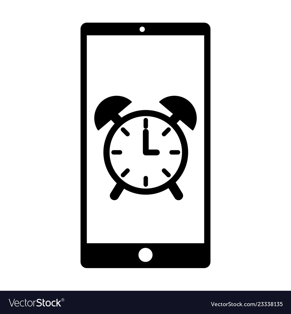 Mobile Uhr Alarm weiß Hintergrund