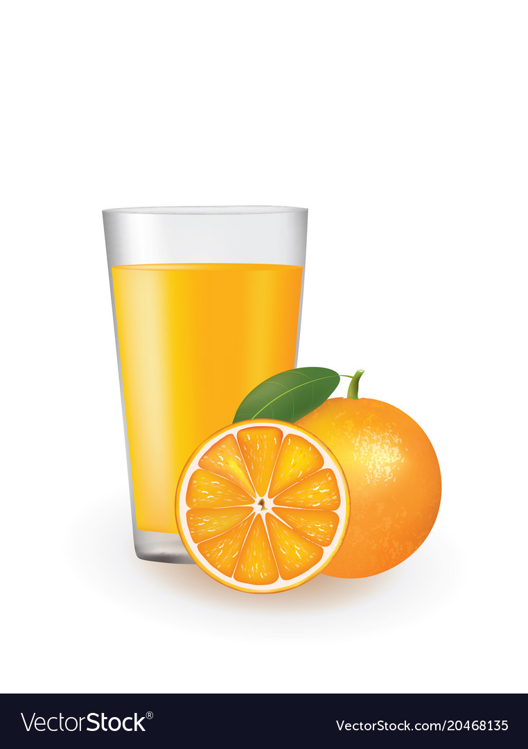 Orange juice Royalty Free Vector Image - VectorStock